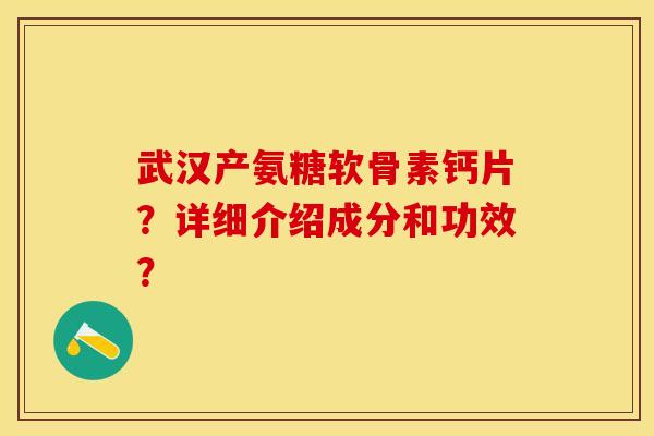 武汉产氨糖软骨素钙片？详细介绍成分和功效？