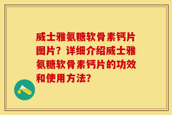 威士雅氨糖软骨素钙片图片？详细介绍威士雅氨糖软骨素钙片的功效和使用方法？