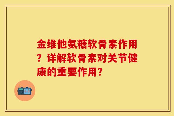 金维他氨糖软骨素作用?详解软骨素对关节健康的重要作用? 金维他氨糖软骨素作用?详解软骨素对关节健康的重要作用?
