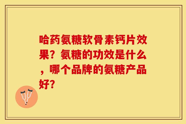 哈药氨糖软骨素钙片效果？氨糖的功效是什么，哪个品牌的氨糖产品好？