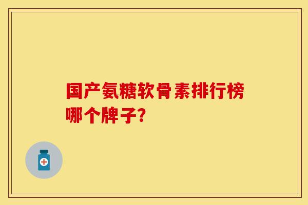 国产氨糖软骨素排行榜哪个牌子? 国产氨糖软骨素排行榜哪个牌子?