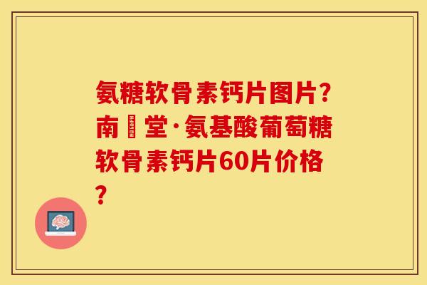 氨糖软骨素钙片图片？南雲堂·氨基酸葡萄糖软骨素钙片60片价格？