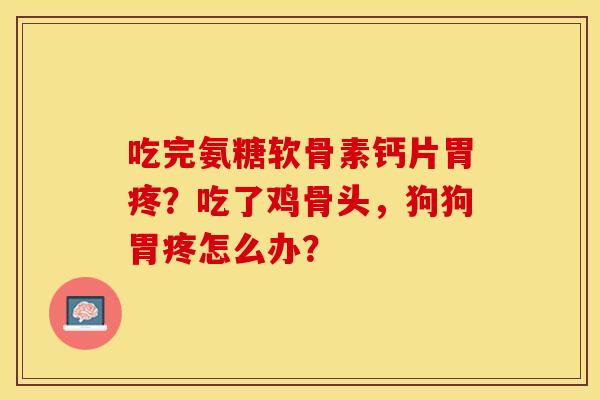 吃完氨糖软骨素钙片胃疼?吃了鸡骨头,狗狗胃疼怎么办? 吃完氨糖软骨素钙片胃疼?吃了鸡骨头,狗狗胃疼怎么办?