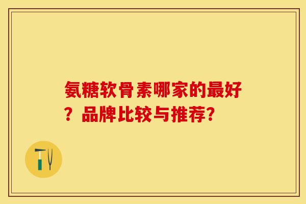 氨糖软骨素哪家的最好？品牌比较与推荐？