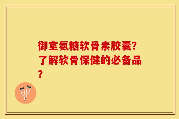 御室氨糖软骨素胶囊?了解软骨保健的必备品? 御室氨糖软骨素胶囊?了解软骨保健的必备品?