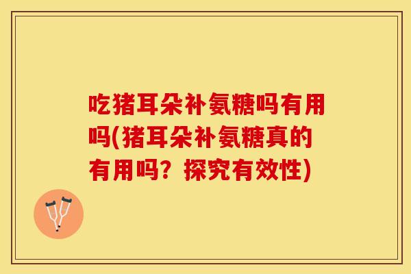 吃猪耳朵补氨糖吗有用吗(猪耳朵补氨糖真的有用吗？探究有效性)