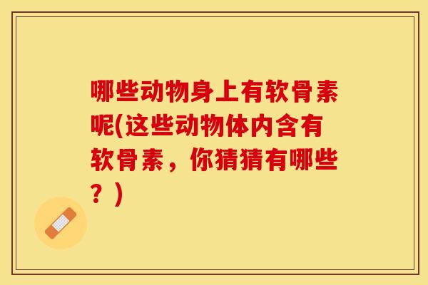 哪些动物身上有软骨素呢(这些动物体内含有软骨素，你猜猜有哪些？)