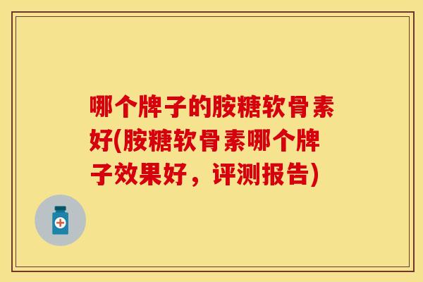 哪个牌子的胺糖软骨素好(胺糖软骨素哪个牌子效果好，评测报告)