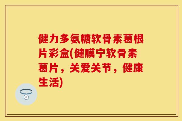 健力多氨糖软骨素葛根片彩盒(健膜宁软骨素葛片，关爱关节，健康生活)
