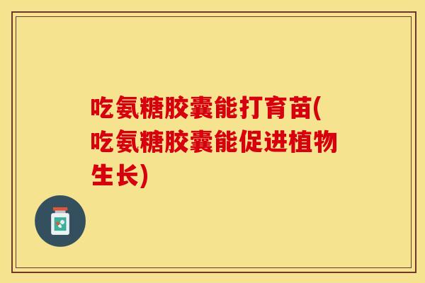 吃氨糖胶囊能打育苗(吃氨糖胶囊能促进植物生长)