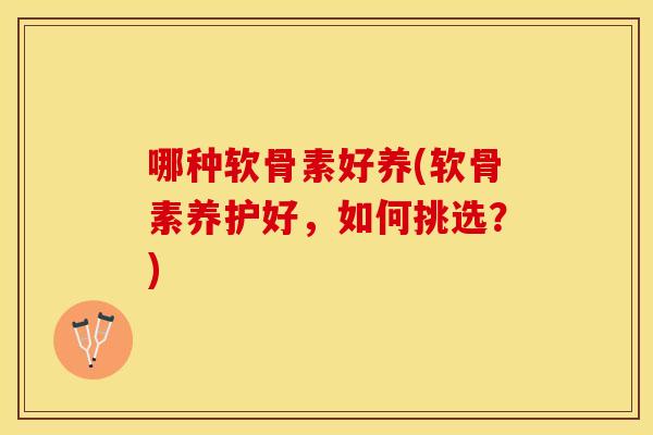 哪种软骨素好养(软骨素养护好，如何挑选？)