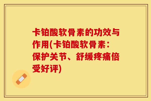 卡铂酸软骨素的功效与作用(卡铂酸软骨素：保护关节、舒缓疼痛倍受好评)