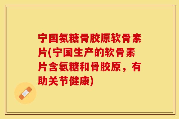 宁国氨糖骨胶原软骨素片(宁国生产的软骨素片含氨糖和骨胶原，有助关节健康)