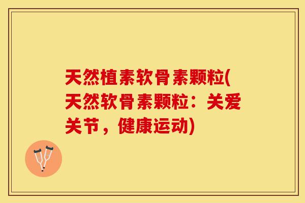 天然植素软骨素颗粒(天然软骨素颗粒:关爱关节,健康运动) 天然植素软骨素颗粒(天然软骨素颗粒:关爱关节,健康运动)