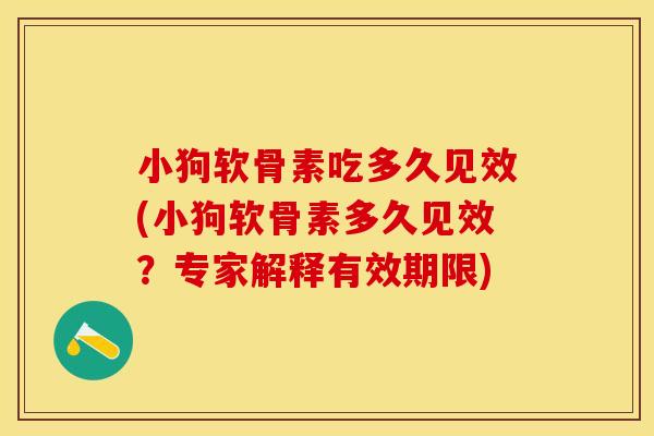 小狗软骨素吃多久见效(小狗软骨素多久见效？专家解释有效期限)
