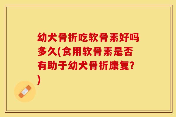 幼犬骨折吃软骨素好吗多久(食用软骨素是否有助于幼犬骨折康复？)