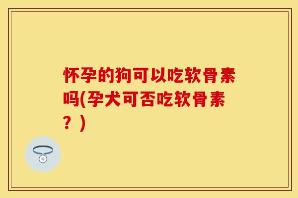 怀孕的狗可以吃软骨素吗(孕犬可否吃软骨素?) 怀孕的狗可以吃软骨素吗(孕犬可否吃软骨素?)