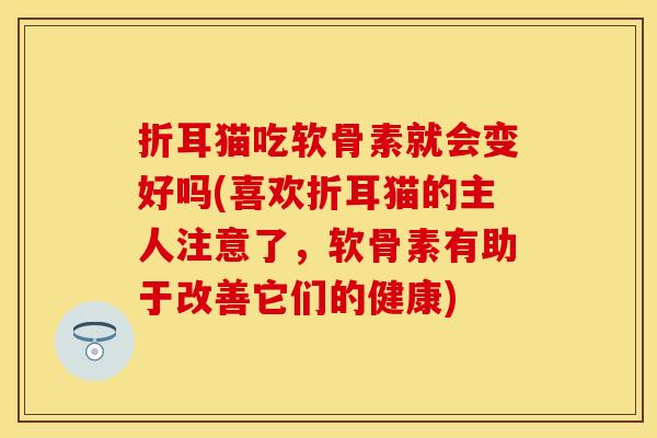 折耳猫吃软骨素就会变好吗(喜欢折耳猫的主人注意了，软骨素有助于改善它们的健康)