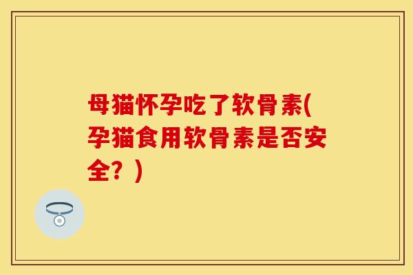 母猫怀孕吃了软骨素(孕猫食用软骨素是否安全？)