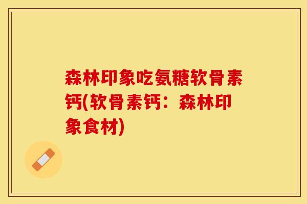 森林印象吃氨糖软骨素钙(软骨素钙：森林印象食材)