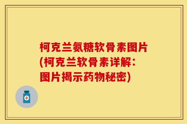 柯克兰氨糖软骨素图片(柯克兰软骨素详解：图片揭示秘密)