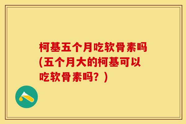 柯基五个月吃软骨素吗(五个月大的柯基可以吃软骨素吗？)