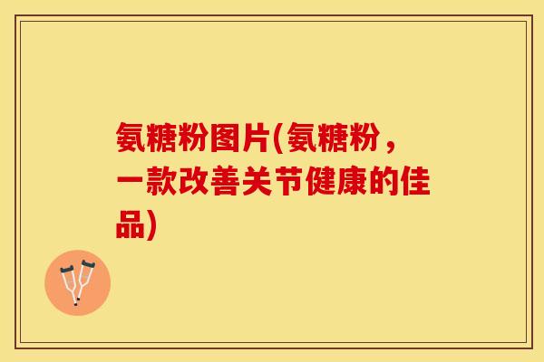 氨糖粉图片(氨糖粉，一款改善关节健康的佳品)