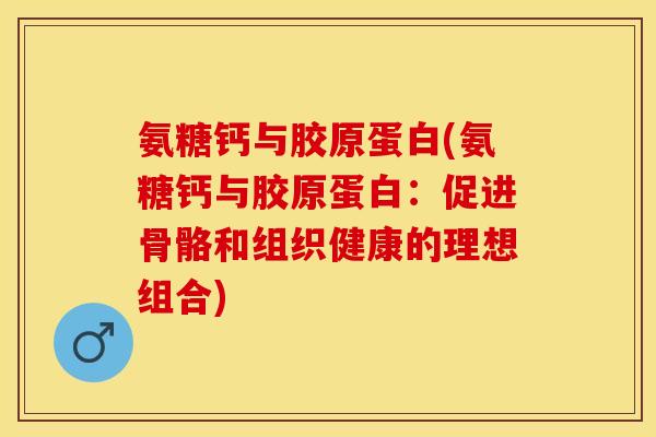 氨糖钙与胶原蛋白(氨糖钙与胶原蛋白：促进骨骼和组织健康的理想组合)