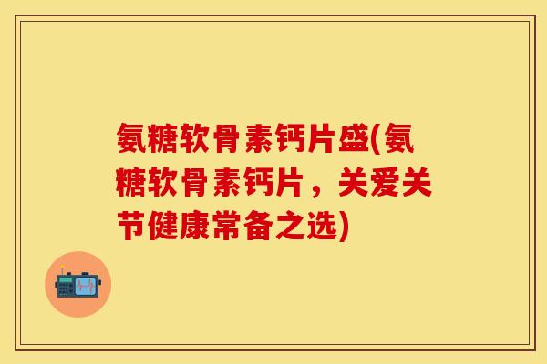 氨糖软骨素钙片盛(氨糖软骨素钙片，关爱关节健康常备之选)
