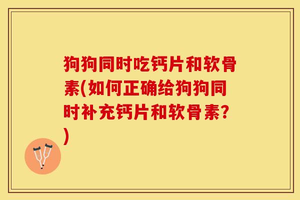 狗狗同时吃钙片和软骨素(如何正确给狗狗同时补充钙片和软骨素？)
