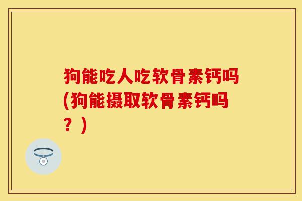 狗能吃人吃软骨素钙吗(狗能摄取软骨素钙吗？)