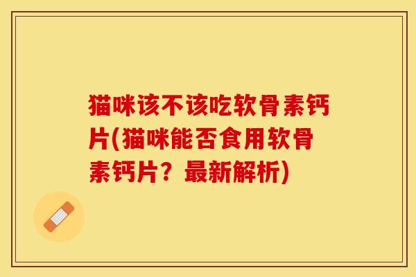猫咪该不该吃软骨素钙片(猫咪能否食用软骨素钙片？最新解析)