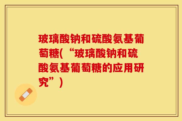 玻璃酸钠和硫酸氨基葡萄糖(“玻璃酸钠和硫酸氨基葡萄糖的应用研究”)