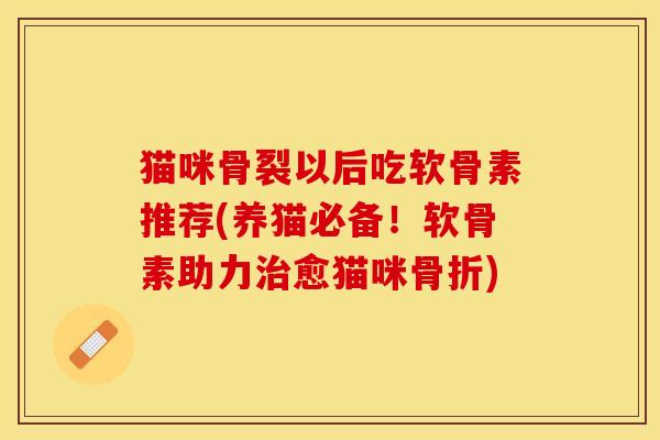 猫咪骨裂以后吃软骨素推荐(养猫必备！软骨素助力治愈猫咪骨折)