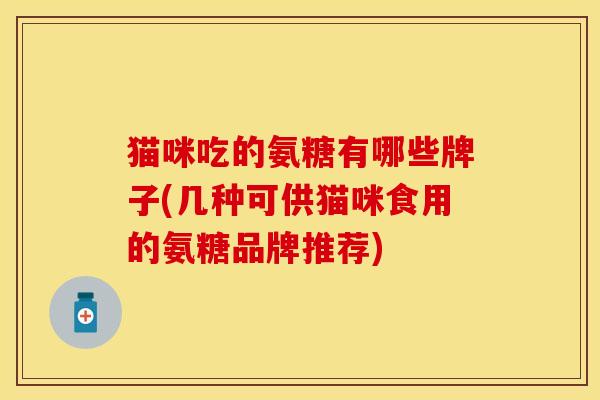 猫咪吃的氨糖有哪些牌子(几种可供猫咪食用的氨糖品牌推荐)