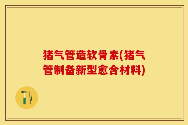 猪气管造软骨素(猪气管制备新型愈合材料)