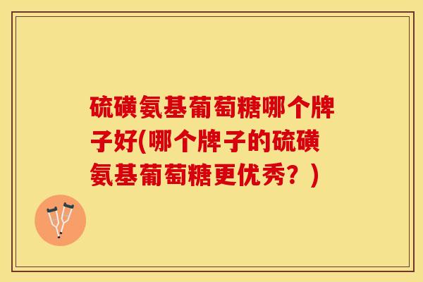硫磺氨基葡萄糖哪个牌子好(哪个牌子的硫磺氨基葡萄糖更优秀？)