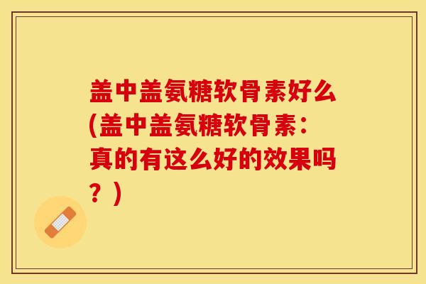 盖中盖氨糖软骨素好么(盖中盖氨糖软骨素：真的有这么好的效果吗？)