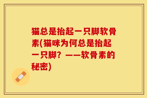 猫总是抬起一只脚软骨素(猫咪为何总是抬起一只脚？——软骨素的秘密)
