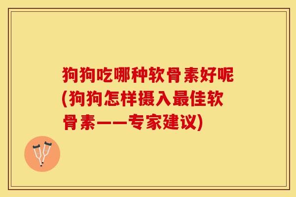 狗狗吃哪种软骨素好呢(狗狗怎样摄入最佳软骨素——专家建议)