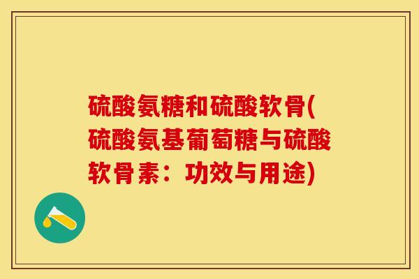 硫酸氨糖和硫酸软骨(硫酸氨基葡萄糖与硫酸软骨素：功效与用途)