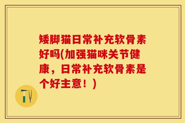 矮脚猫日常补充软骨素好吗(加强猫咪关节健康，日常补充软骨素是个好主意！)