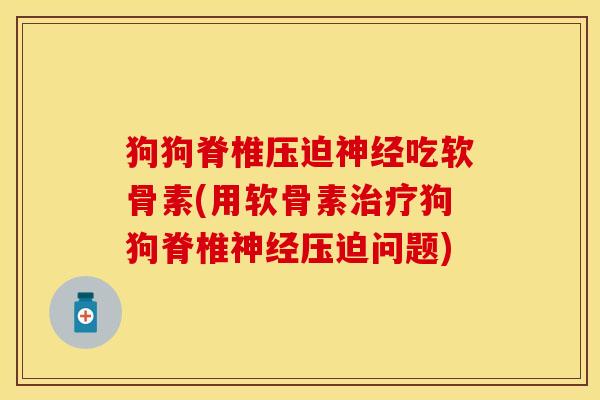 狗狗脊椎压迫神经吃软骨素(用软骨素治疗狗狗脊椎神经压迫问题)