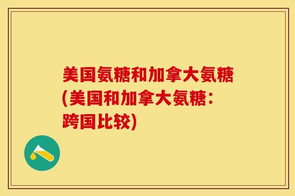 美国氨糖和加拿大氨糖(美国和加拿大氨糖：跨国比较)