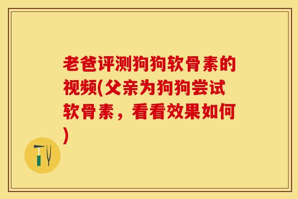 老爸评测狗狗软骨素的视频(父亲为狗狗尝试软骨素，看看效果如何)