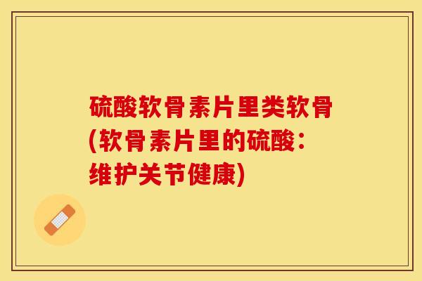 硫酸软骨素片里类软骨(软骨素片里的硫酸：维护关节健康)