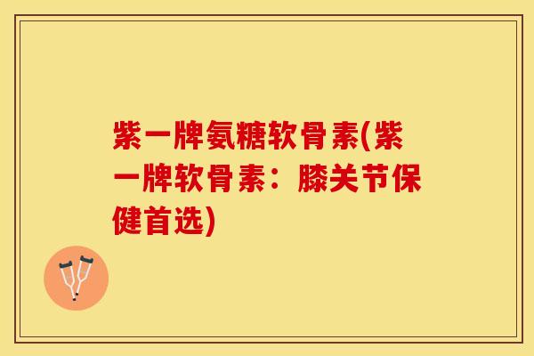 紫一牌氨糖软骨素(紫一牌软骨素：膝关节保健首选)