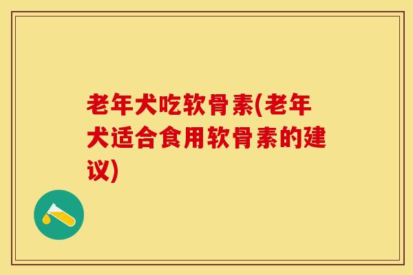 老年犬吃软骨素(老年犬适合食用软骨素的建议)