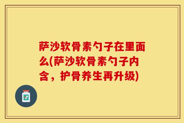 萨沙软骨素勺子在里面么(萨沙软骨素勺子内含，护骨养生再升级)