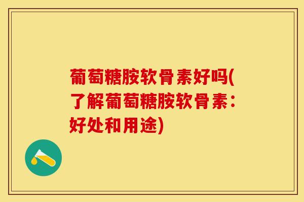 葡萄糖胺软骨素好吗(了解葡萄糖胺软骨素：好处和用途)